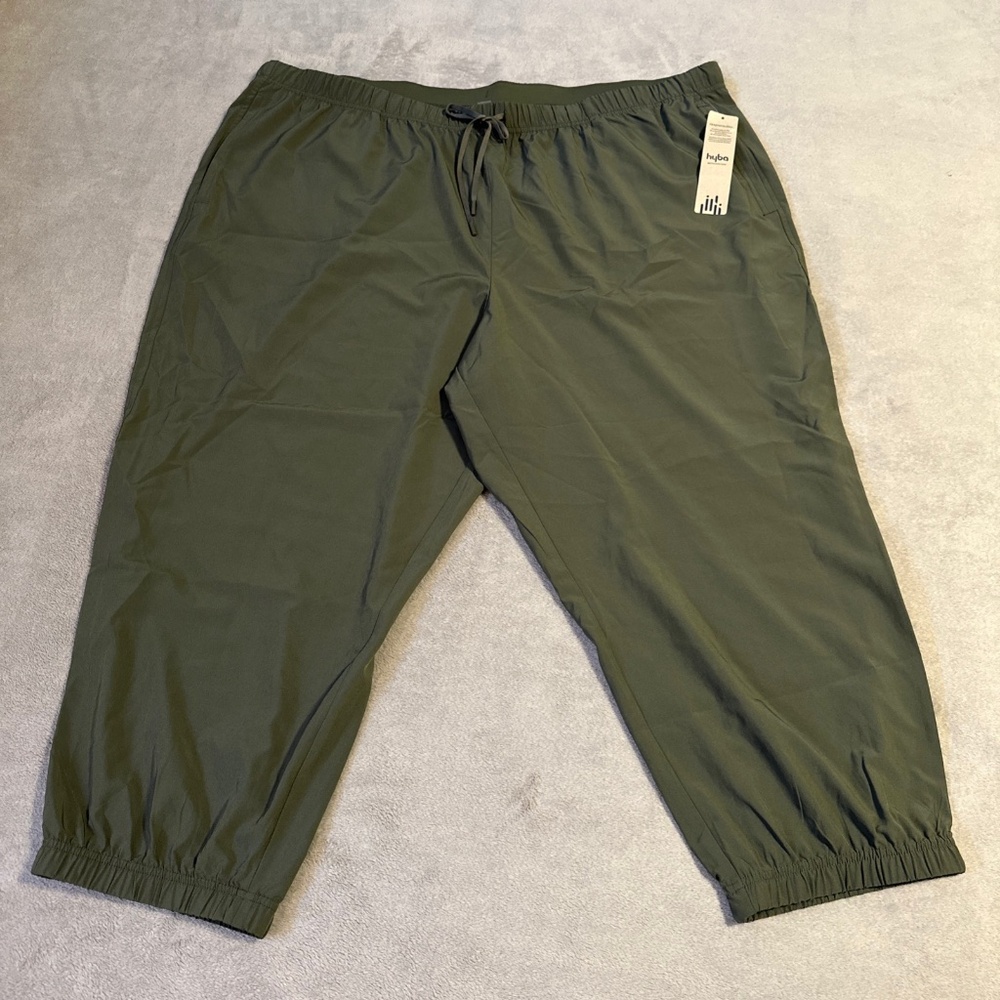 NWT Plus Size 3X Capri Pants Hyba Reitmans Green Lightweight Outdoors Activewear